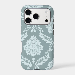 Rococo Damask Art I Duck Egg Blue+Teal