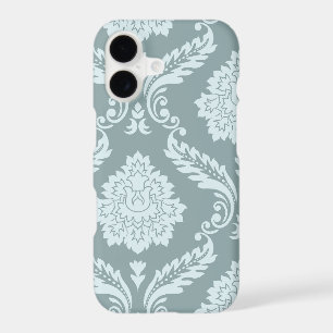 Rococo Damask Art I Duck Egg Blue+Teal