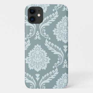 Rococo Damask Art I Duck Egg Blue+Teal Case-Mate iPhone Case