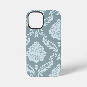 Rococo Damask Art I Duck Egg Blue+Teal iPhone 12 Mini Case
