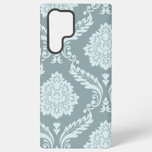 Rococo Damask Art I Duck Egg Blue+Teal Samsung Galaxy Case
