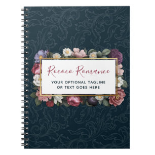 Rococo Damask & Elegant Floral Vintage Feminine Notebook