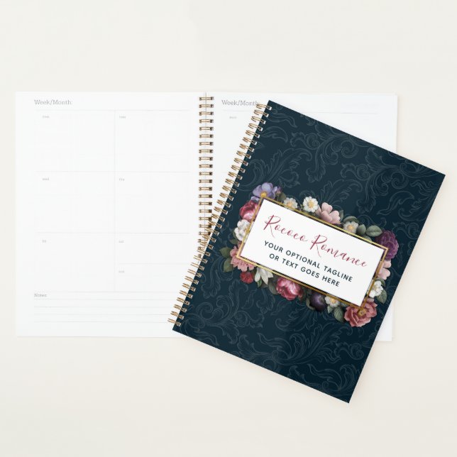 Rococo Damask & Elegant Floral Vintage Feminine Planner (Display)