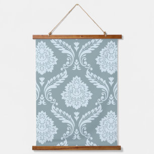 Rococo Damask Lg Pattern Duck Egg Blue+Teal Hanging Tapestry