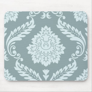 Rococo Damask Lg Pattern Duck Egg Blue+Teal Mouse Pad