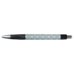 Rococo Damask Pattern Duck Egg Blue+Teal