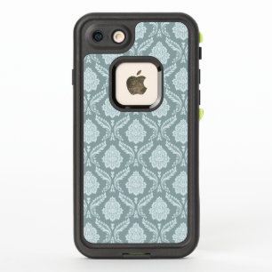 Rococo Damask Pattern Duck Egg Blue+Teal