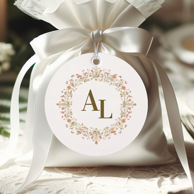 Rococo Floral Antique Frame Wedding Classic Round Sticker (Creator Uploaded)