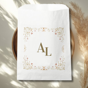 Rococo Floral Antique Frame Wedding Favour Bags