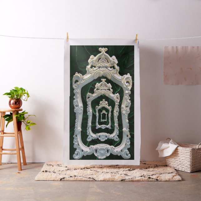 Rococo Frames | Dk Green Velvet | Fabric (In Situ)