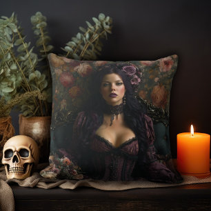 Rococo Gothic Woman Cushion