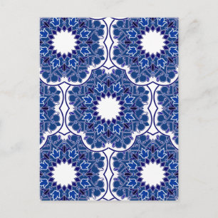 Rococo Indigo Beautiful Postcard