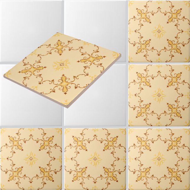Rococo Inspired Foliate Scrolls Pattern Tile (Creator Uploaded)