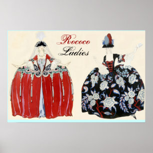 ROCOCO LADIES BEAUTY, FASHION COSTUME DESIGNER POSTER