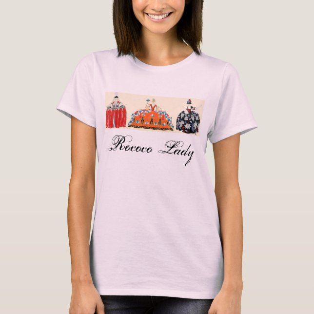 ROCOCO LADY ART DECO FASHION COSTUME DESIGN T-Shirt (Front)