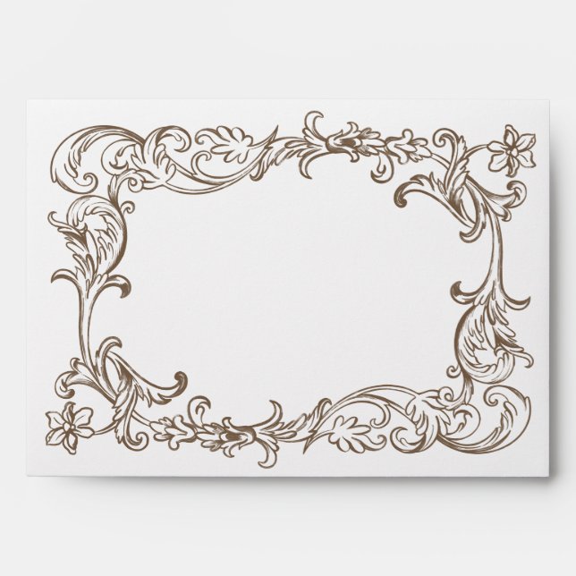 Rococo Mocha Monochrome Mousse Envelope (Front)