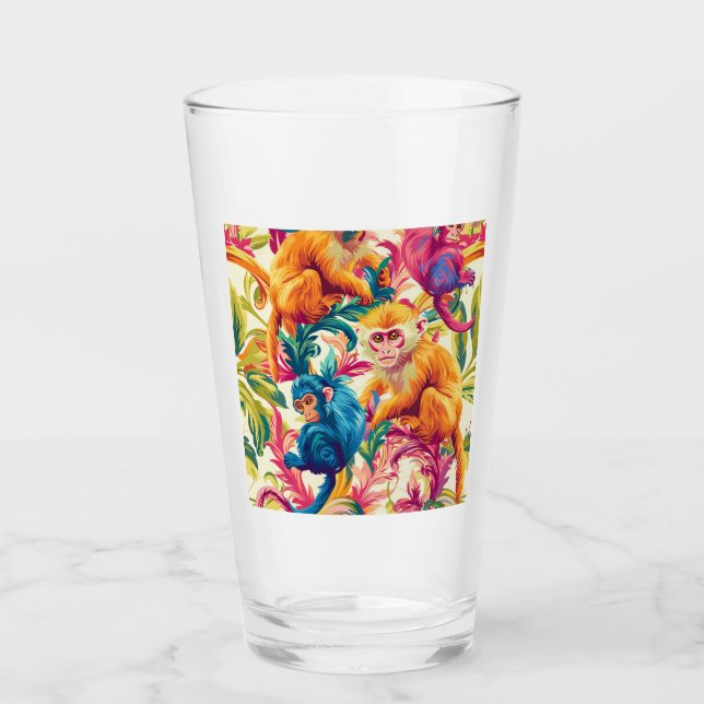 Rococo Monkey Pattern Glass (Front)