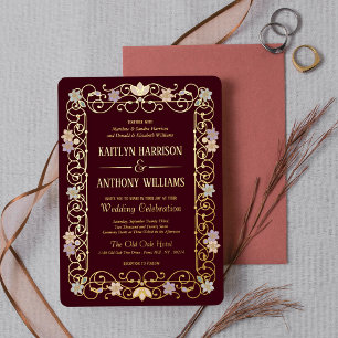 Rococo Revival Elegant Vintage Floral Wedding