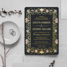 Rococo Revival Elegant Vintage Floral Wedding