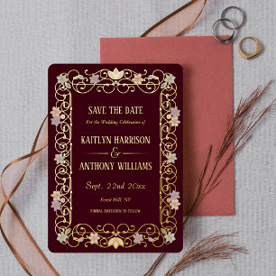 Rococo Revival Elegant Vintage Save The Date