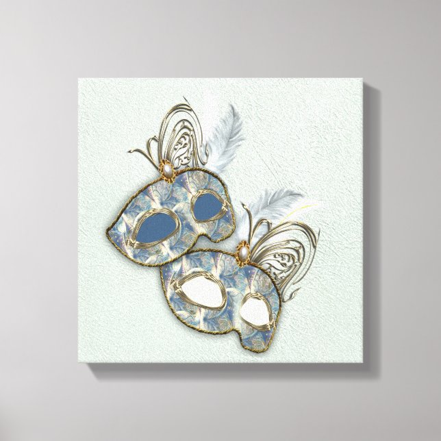 Rococo Rich Pattern design with masks Canvas Print (Front)
