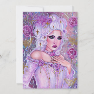 Rococo valentine fantasy art by Renee Lavoie Holiday Card