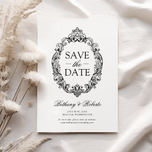 Rococo Vintage Wedding Save The Date