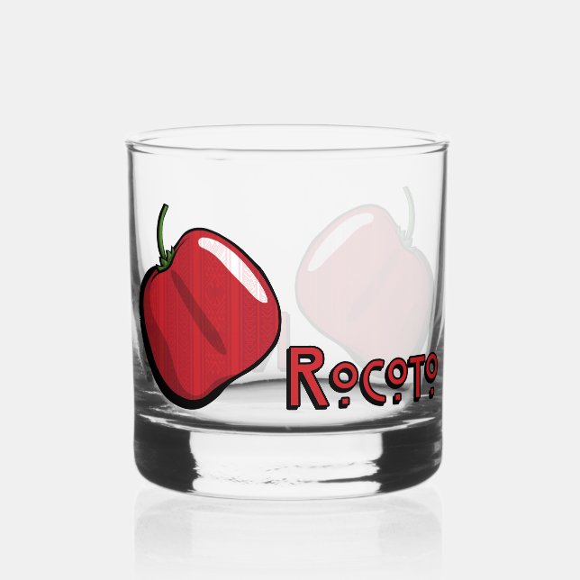 Rocoto Chilli Pepper Whiskey Glass (Front)