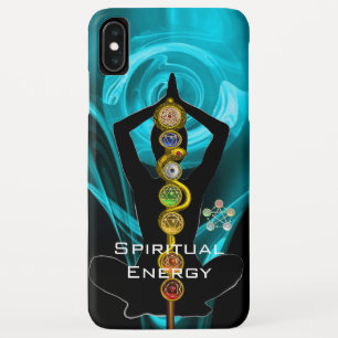 ROD ASCLEPIUS,7 CHAKRAS YOGA LOTUS POSE Blue Case-Mate iPhone Case