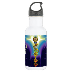ROD OF ASCLEPIUS 7 CHAKRAS,YOGA ,SPIRITUAL ENERGY 532 ML WATER BOTTLE