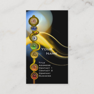 ROD OF ASCLEPIUS,7 CHAKRAS ,YOGA,SPIRITUAL ENERGY BUSINESS CARD