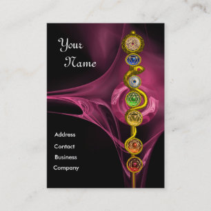 ROD OF ASCLEPIUS,7 CHAKRAS ,YOGA,SPIRITUAL ENERGY BUSINESS CARD