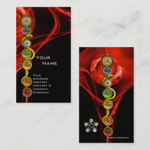 ROD OF ASCLEPIUS,7 CHAKRAS ,YOGA,SPIRITUAL ENERGY BUSINESS CARD