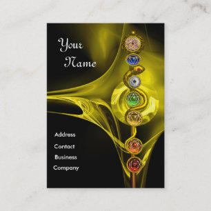 ROD OF ASCLEPIUS,7 CHAKRAS ,YOGA,SPIRITUAL ENERGY BUSINESS CARD
