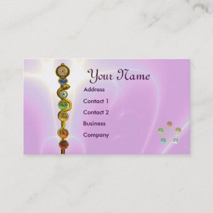 ROD OF ASCLEPIUS,7 CHAKRAS,YOGA ,SPIRITUAL ENERGY BUSINESS CARD