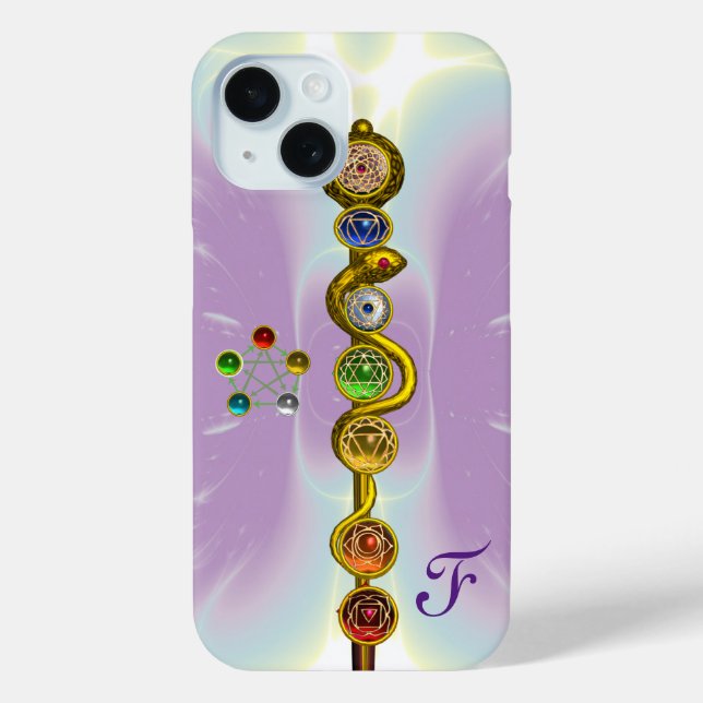 ROD OF ASCLEPIUS 7 CHAKRAS,YOGA ,SPIRITUAL ENERGY Case-Mate iPhone CASE (Back)