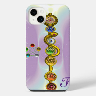 ROD OF ASCLEPIUS 7 CHAKRAS,YOGA ,SPIRITUAL ENERGY iPhone 14 PLUS CASE