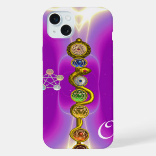 ROD OF ASCLEPIUS 7 CHAKRAS,YOGA ,SPIRITUAL ENERGY iPhone 15 PLUS CASE