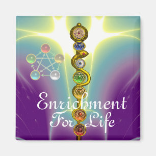 ROD OF ASCLEPIUS 7 CHAKRAS,YOGA ,SPIRITUAL ENERGY MAGNET