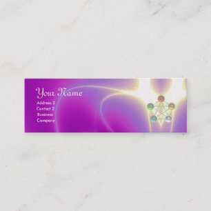 ROD OF ASCLEPIUS,7 CHAKRAS,YOGA ,SPIRITUAL ENERGY MINI BUSINESS CARD