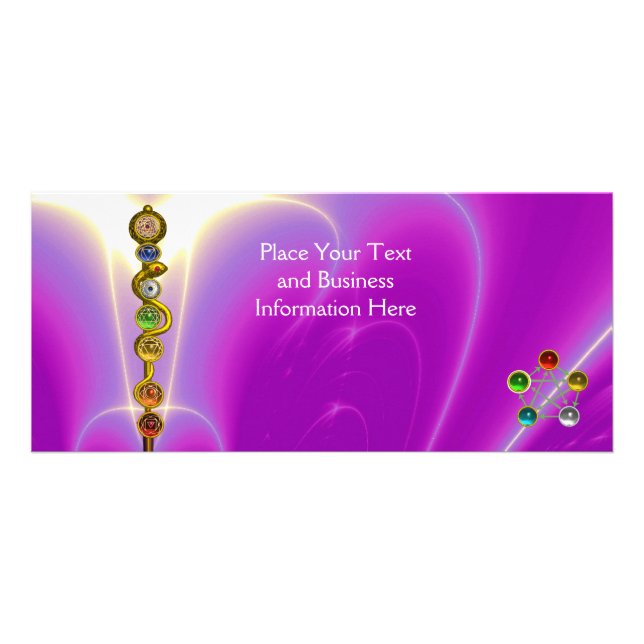 ROD OF ASCLEPIUS,7 CHAKRAS,YOGA ,SPIRITUAL ENERGY RACK CARD (Front)