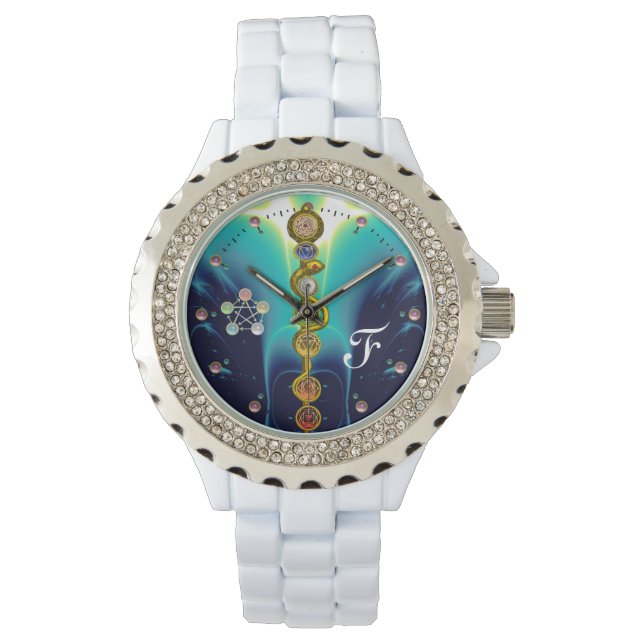 ROD OF ASCLEPIUS 7 CHAKRAS,YOGA ,SPIRITUAL ENERGY WATCH (Front)