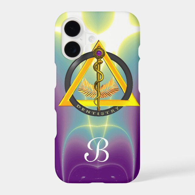 ROD OF ASCLEPIUS DENTIST DENTISTRY MONOGRAM (Back)