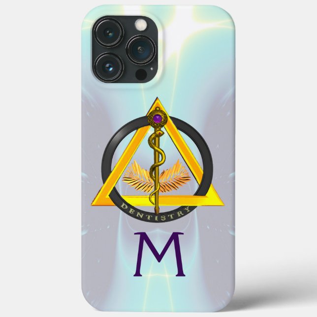 ROD OF ASCLEPIUS DENTIST DENTISTRY MONOGRAM Case-M Case-Mate iPhone Case (Back)
