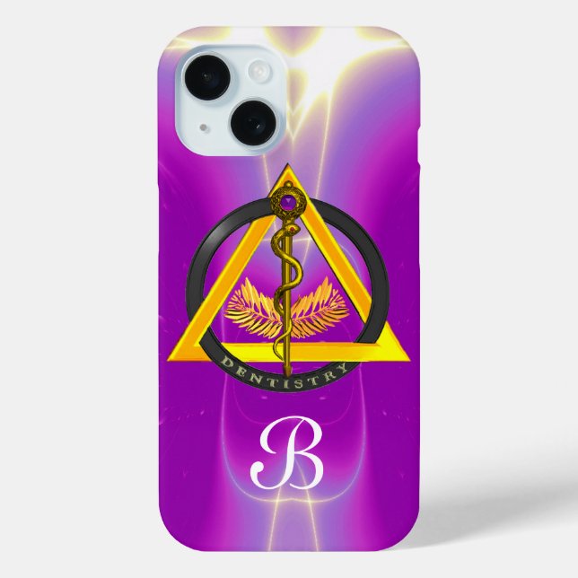 ROD OF ASCLEPIUS DENTIST DENTISTRY MONOGRAM Case-Mate iPhone CASE (Back)