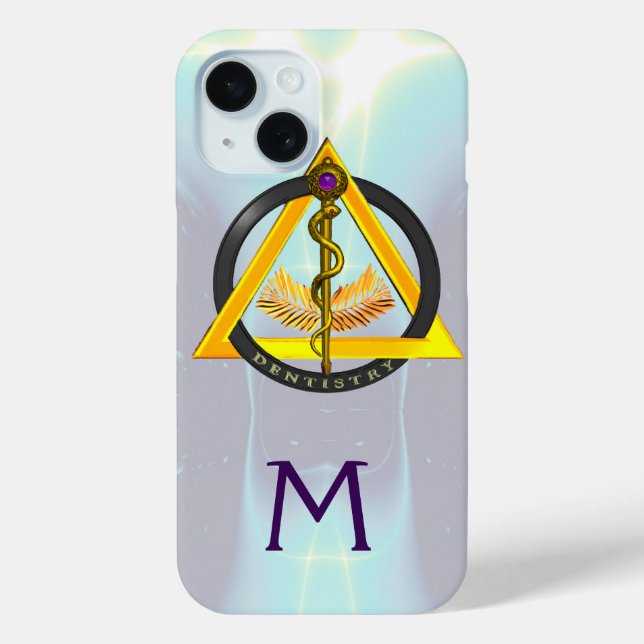 ROD OF ASCLEPIUS DENTIST DENTISTRY MONOGRAM Case-Mate iPhone CASE (Back)