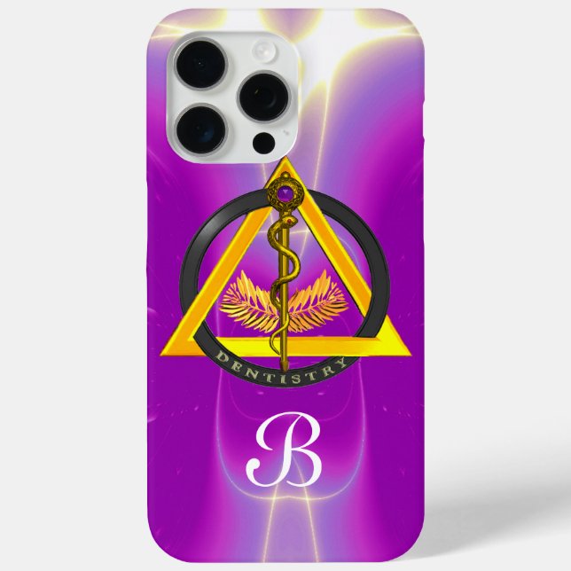ROD OF ASCLEPIUS DENTIST DENTISTRY MONOGRAM Case-Mate iPhone CASE (Back)