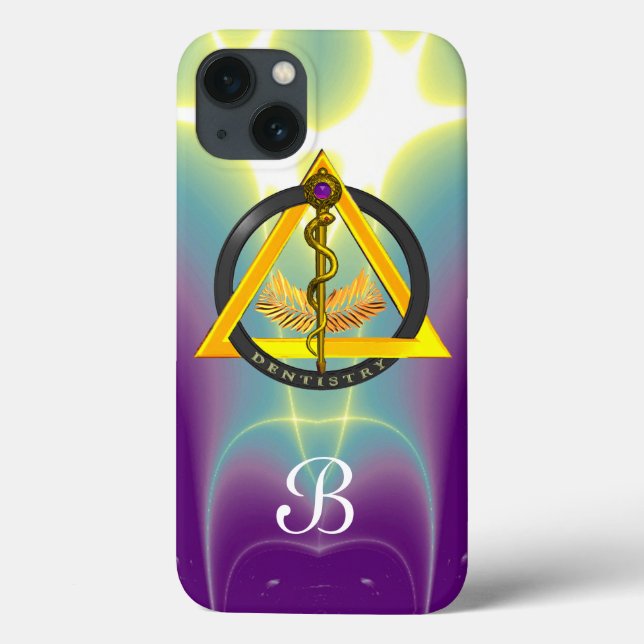 ROD OF ASCLEPIUS DENTIST DENTISTRY MONOGRAM Case-Mate iPhone CASE (Back)