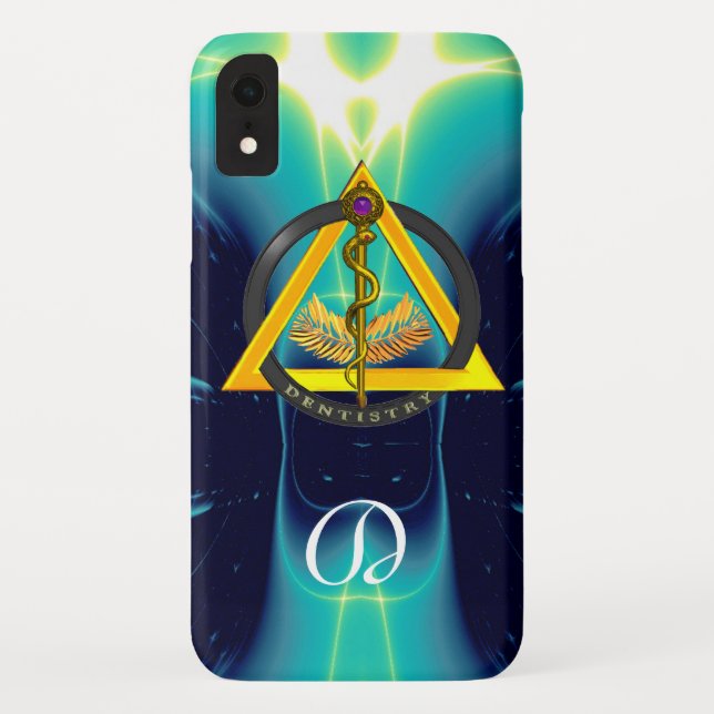 ROD OF ASCLEPIUS DENTIST DENTISTRY MONOGRAM Case-Mate iPhone CASE (Back)