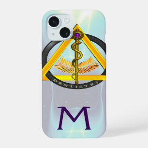 ROD OF ASCLEPIUS DENTIST DENTISTRY MONOGRAM iPhone 15 CASE